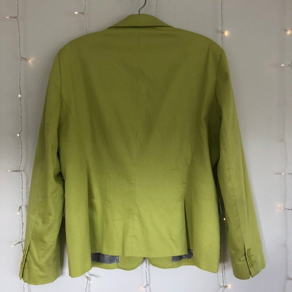 Green Blazer with Blue Striped Lining - Picture 2 of 4